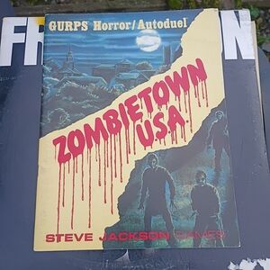 GURPS Horror/Autoduel Zombietown USA Board Game - Red and Blue